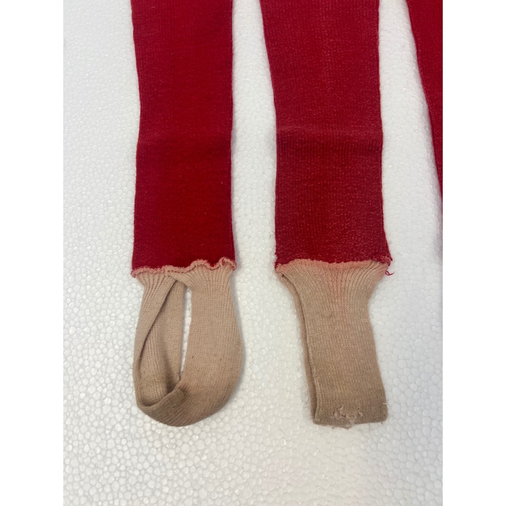 Vintage Baseball Stirrup Socks Lot Red White Striped Retro Athletic Tube High - Picture 3 of 11